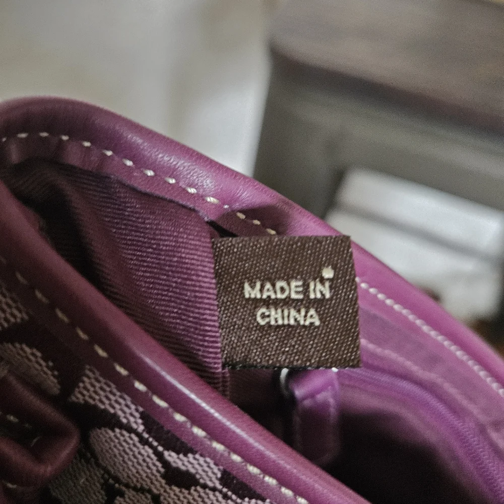 COACH Vintage Bon Voyage Signature Jacquard Belt Bag/ Fanny Pack Purple - Picture 4 of 9